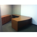 Heartwood 600 Series Natural Cherry L Suite Desk w Credenza Heartwood 600 Series Natural Cherry L Suite Desk w Credenza